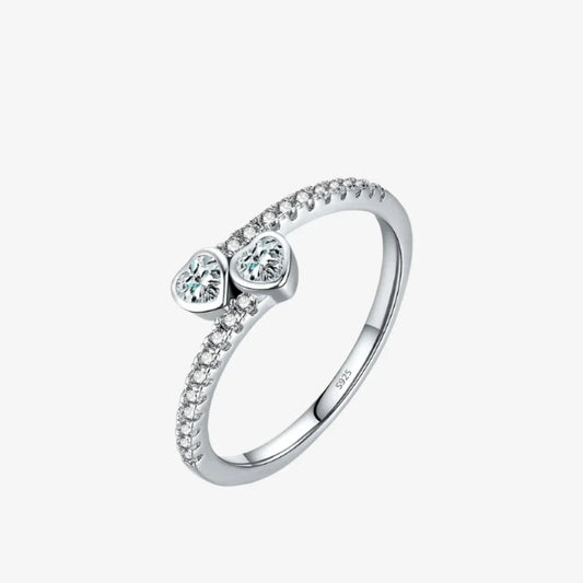 Bague Infini Double Cœur