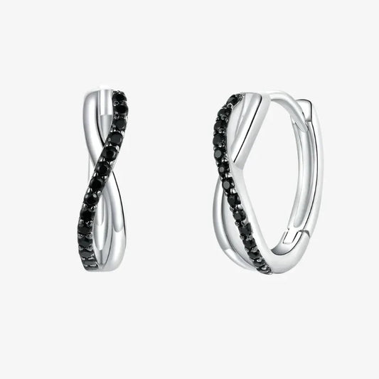 Boucles d'oreilles créoles infini Nuit.