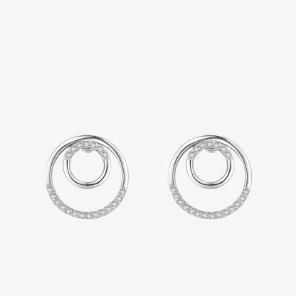 Puces d'oreilles scintillantes en forme de cercle