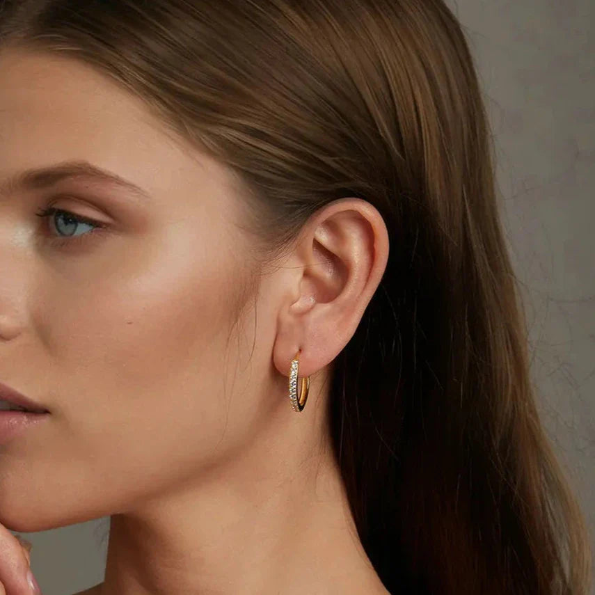 Radiant Silver Hoop Earrings