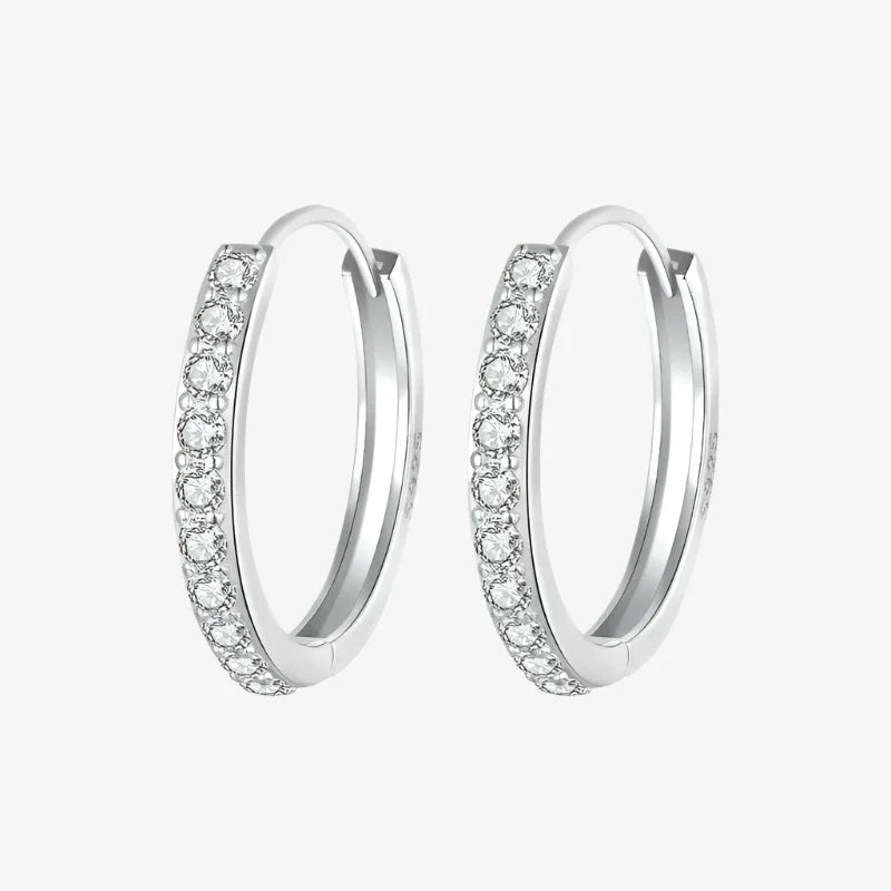Radiant Silver Hoop Earrings