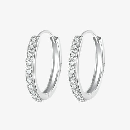 Radiant Silver Hoop Earrings