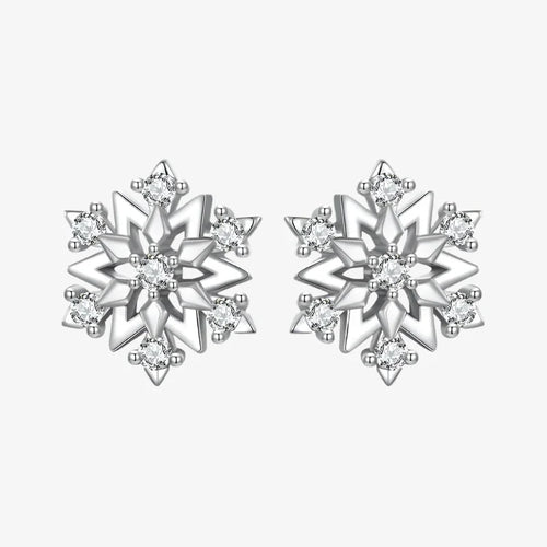 Snowflake Sparkle Stud Earrings