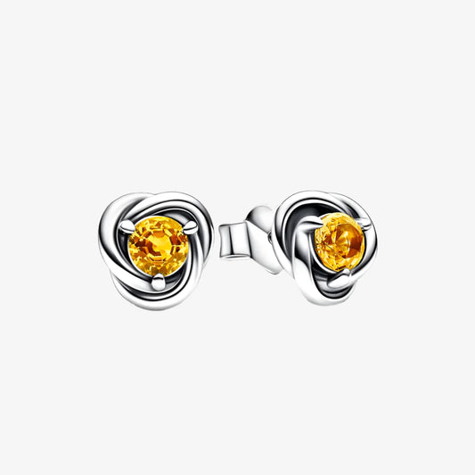 Boucles d'oreilles clous pierre de naissance novembre