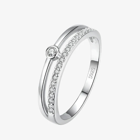 Bague pavée à deux rangs Anne Parker