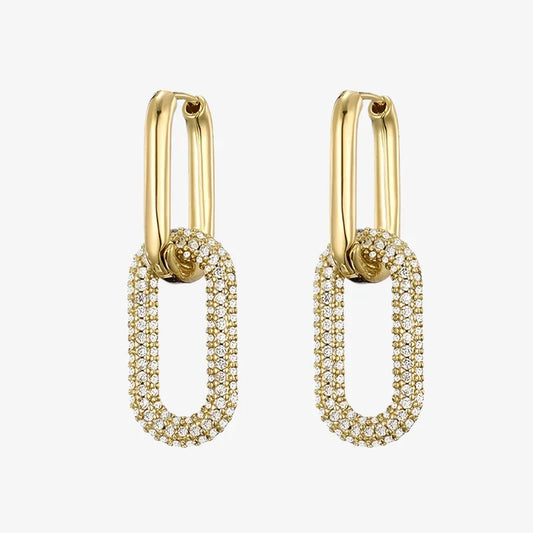 Boucles d'oreilles créoles Paillettes et Cadenas